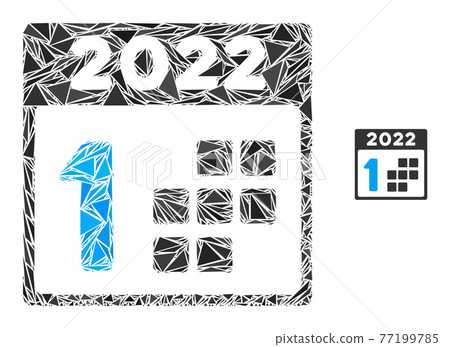 Triangle Mosaic 2022 First Day Icon Triangle Mosaic 2022 First Day Icon 77199785
