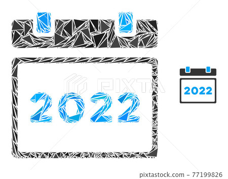 Triangle Mosaic 2022 Calendar Icon Triangle Mosaic 2022 Calendar Icon 77199826