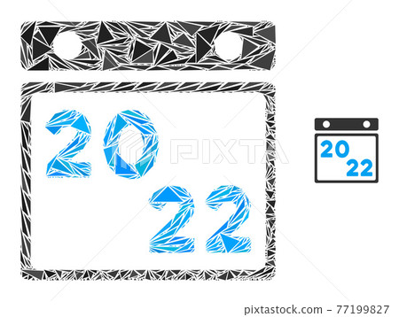 Triangle Mosaic 2022 Calendar Icon Triangle Mosaic 2022 Calendar Icon 77199827
