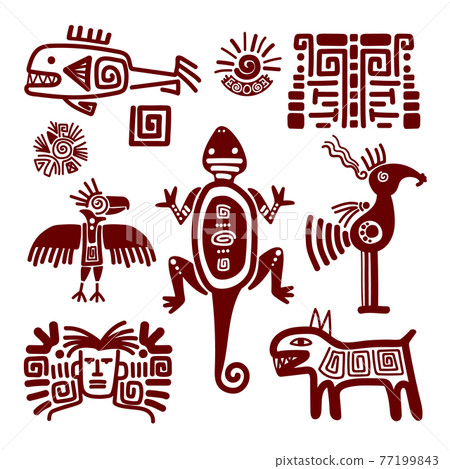 Maya or indian traditional signs Maya or indian traditional signs 77199843