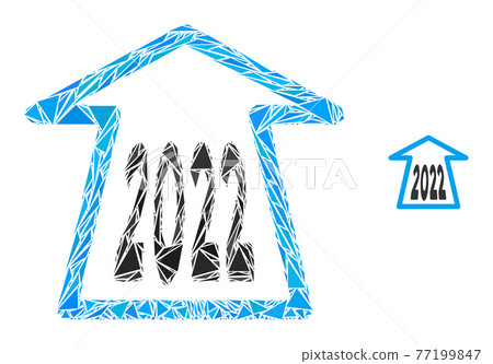 Triangle Mosaic 2022 Ahead Arrow Icon Triangle Mosaic 2022 Ahead Arrow Icon 77199847
