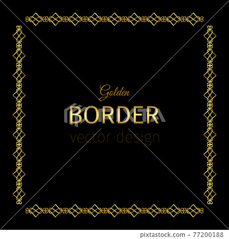 Golden square border Golden square border 77200188