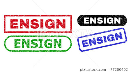 ENSIGN Rectangle Seals with Grunge Style ENSIGN Rectangle Seals with Grunge Style 77200402