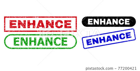 ENHANCE Rectangle Stamp Seals with Corroded Style ENHANCE Rectangle Stamp Seals with Corroded Style 77200421
