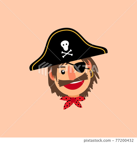 Pirate head icon 77200432