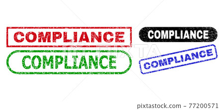 COMPLIANCE Rectangle Stamps with Corroded Surface - Stock Illustration ...