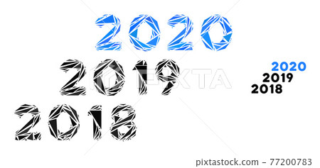 Triangle Mosaic 2018 - 2020 Years Icon 77200783