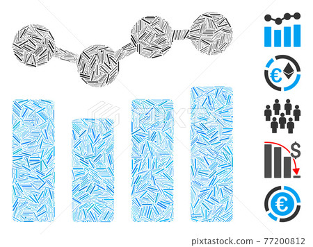 Line Mosaic Charts Vector Icon Line Mosaic Charts Vector Icon 77200812