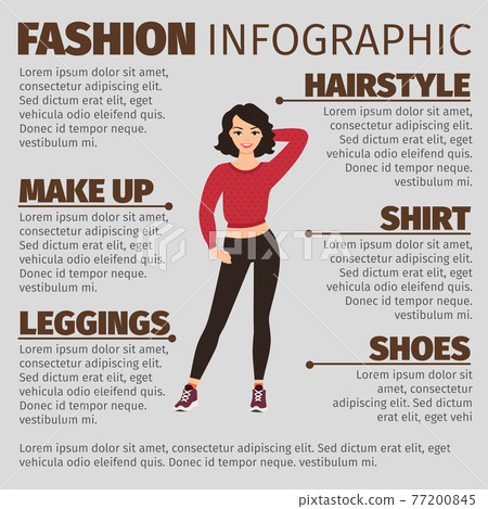 Fashion infographic with sexy girl 77200845
