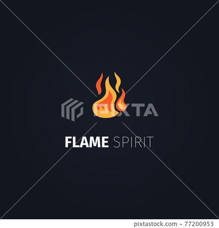 Flame spirit logo template Flame spirit logo template 77200953