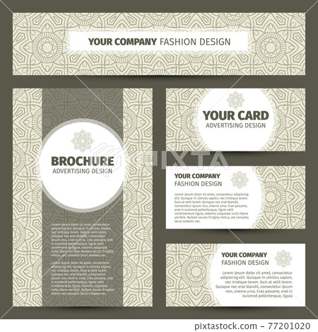 Corporate identity design with indian pattern 77201020