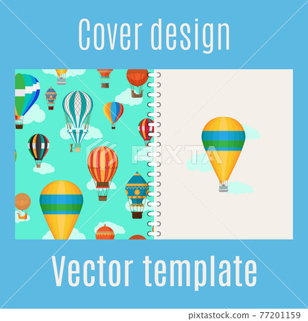 Cover with hot air balloons pattern Cover with hot air balloons pattern 77201159