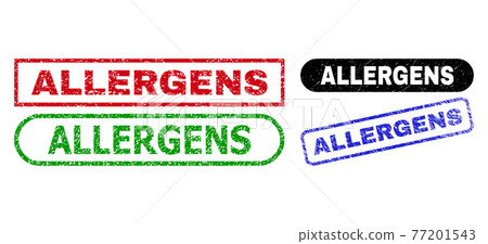 ALLERGENS Rectangle Stamps with Corroded Surface 77201543