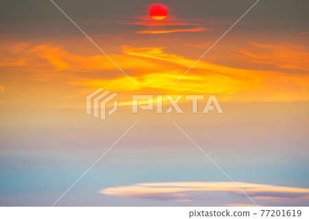 Sunset sky with sunset clouds Sunset sky with sunset clouds 77201619