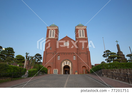 Urakami Cathedral. The entire front. Urakami Cathedral. The entire front. 77201751