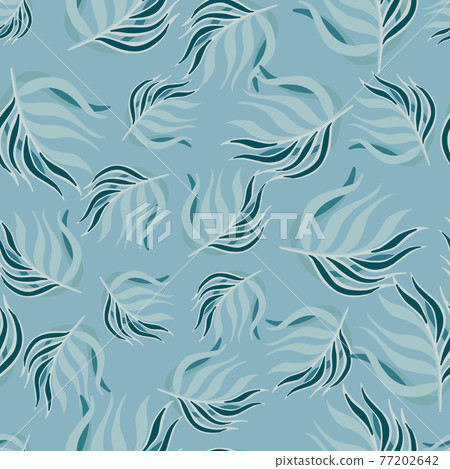Botanic seamless pattern with doodle random... - Stock Illustration ...