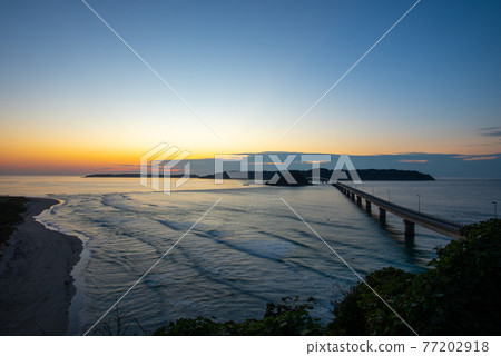 Tsunoshima Ohashi evening view 77202918