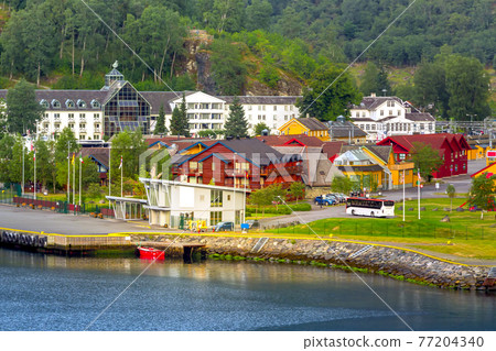 Flam, Scandinavia, Norway aerial view Flam, Scandinavia, Norway aerial view 77204340