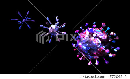 Virus image CG Corona COVID-19 Virus image CG Corona COVID-19 77204341