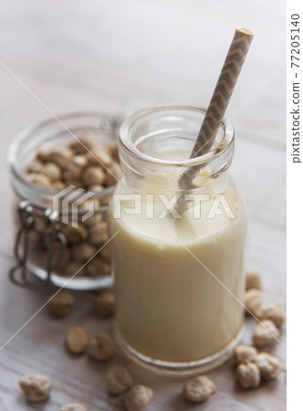 Chick peas milk with chick peas Chick peas milk with chick peas 77205140