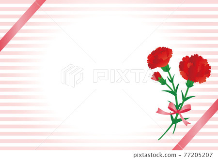 母親節矢量圖背景（康乃馨、心、花束、禮物、感恩、留言、愛） 77205207