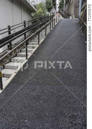 文京區,設有行人專用樓梯的斜坡 文京區,設有行人專用樓梯的斜坡 77205670