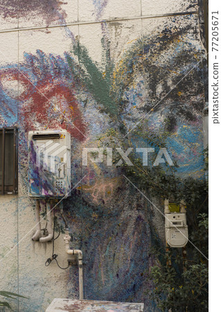 藝術校園私宅的牆壁 藝術校園私宅的牆壁 77205671