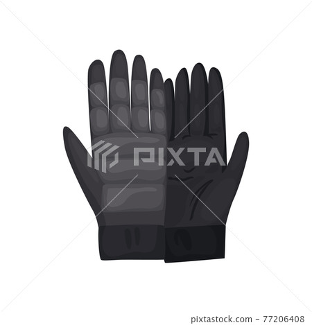 Winter gloves or leather mittens for men as handwear in winter or autumn season. Vector design symbols for web isolated on a white background Winter gloves or leather mittens for men as handwear in winter or autumn season. Vector design symbols for web isolated on a white background 77206408