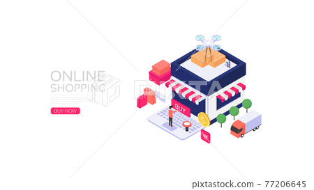Isometric online shopping Isometric online shopping 77206645
