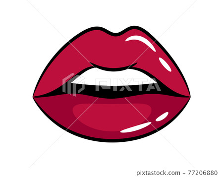 Female bright glossy lips Female bright glossy lips 77206880