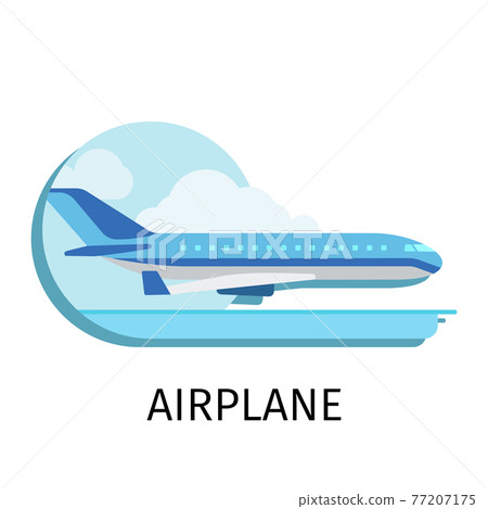 Airplane in flat style Airplane in flat style 77207175