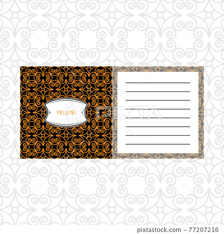 Notepad design with yelow geometric pattern Notepad design with yelow geometric pattern 77207216
