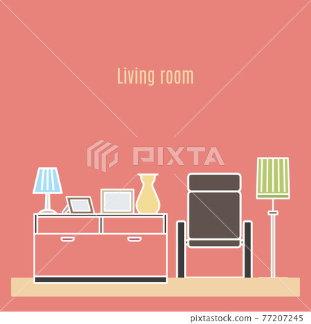 Living room interior design 77207245