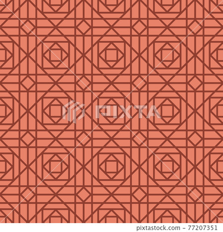 Geometric linear red retro pattern Geometric linear red retro pattern 77207351