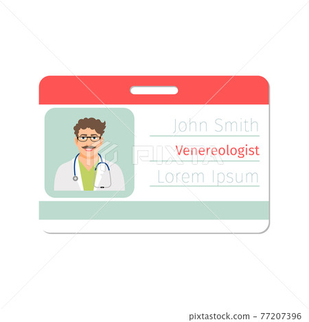 Venereologist medical specialist badge template Venereologist medical specialist badge template 77207396
