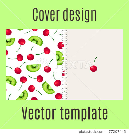 Cover design with fruits pattern 77207443