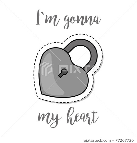 Fashion patch element heart shape lock Fashion patch element heart shape lock 77207720