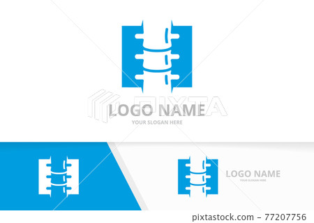 Spinal diagnostic center logotype design template. Abstract spine bones logo. Spinal diagnostic center logotype design template. Abstract spine bones logo. 77207756