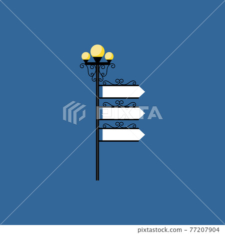 Street light with read sign Street light with read sign 77207904
