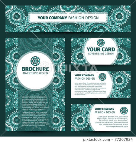 Corporate identity design with round ornament 77207924