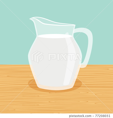 Farm milk carafe on the table 77208031