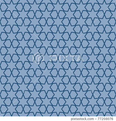 Blue geometric pattern with linear elements 77208076