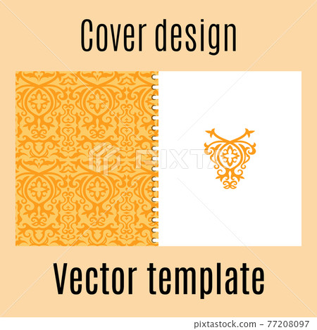 Cover design with colored arabic pattern Cover design with colored arabic pattern 77208097