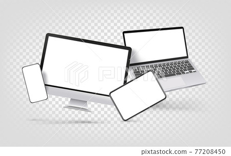 Modern desktop personal computer, laptop, Modern desktop personal computer, laptop, 77208450