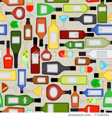 Alcohol bottles pattern Alcohol bottles pattern 77208562