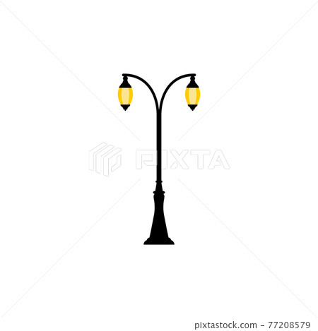 Vintage streetlight with two lamps Vintage streetlight with two lamps 77208579