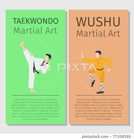 Asian martial arts. Taekwondo and Wushu 77208588