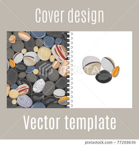 Cover design with river stones pattern Cover design with river stones pattern 77208636