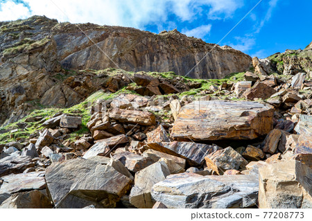Rockfall at Silver Strand in County Donegal - Ireland Rockfall at Silver Strand in County Donegal - Ireland 77208773