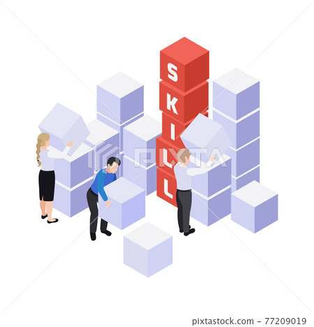 Team Work Isometric Concept 77209019